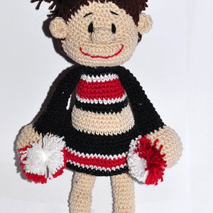 Crochet instructions, template, crochet pattern, crochet, amigurumi, crocheted, German, English, Deutsch, Cheerleading, Cheerleader, E-book, pdf image 3