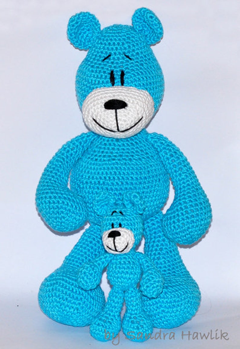 Crochet pattern, template, crochet pattern, crochet, amigurumi, crocheted, German, English, teddy, teddy bear, pdf image 4
