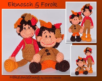 Patron au crochet, modèle, patron au crochet, crochet, amigurumi, crochet, allemand, anglais, Deutsch, Trolle, Zwerg, trolls - PDF, e-book