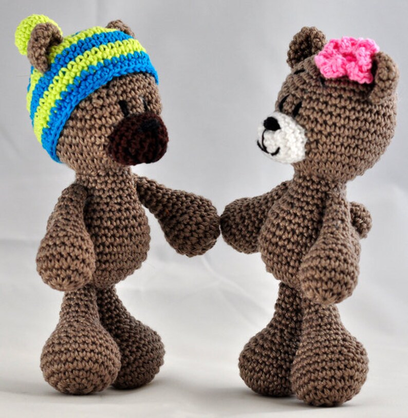 Instructions au crochet, modèle, patron de crochet, crochet, amigurumi, crocheté, allemand, anglais, allemand, peluche, ours en peluche, amoureux, PDF image 3