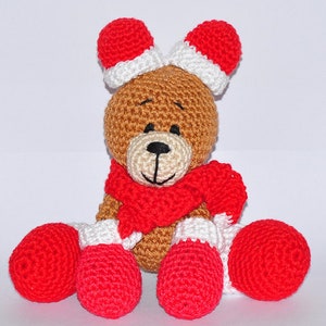 Crochet instructions, template, crochet pattern, crochet, amigurumi, crocheted, German, English, Teddy, teddybear PDF, E-book image 3