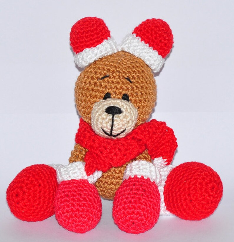 Crochet instructions, template, crochet pattern, crochet, amigurumi, crocheted, German, English, Teddy, teddybear PDF, E-book image 3