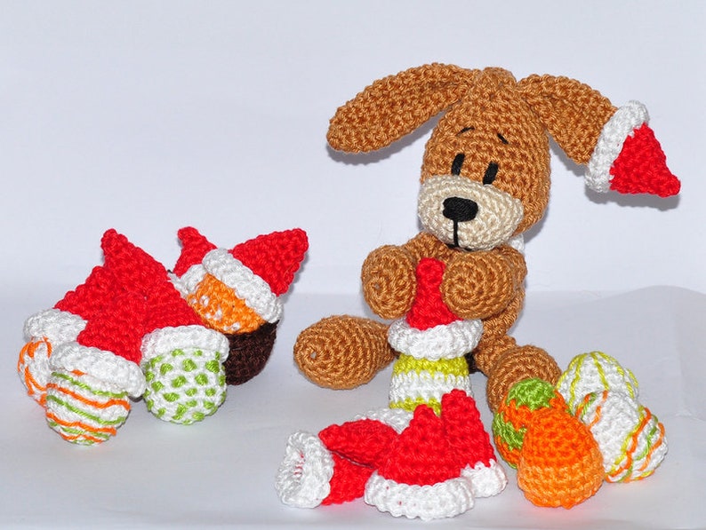 Modèle au crochet, modèle, amigurumi, crochet, allemand, allemand, Noël, lapin, PDF, E-book image 2