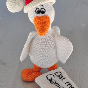 Instructions au crochet, modèle, patron au crochet, crochet, amigurumi, crochet, allemand, anglais, Deutsch, oie, oie, noël, pdf image 2