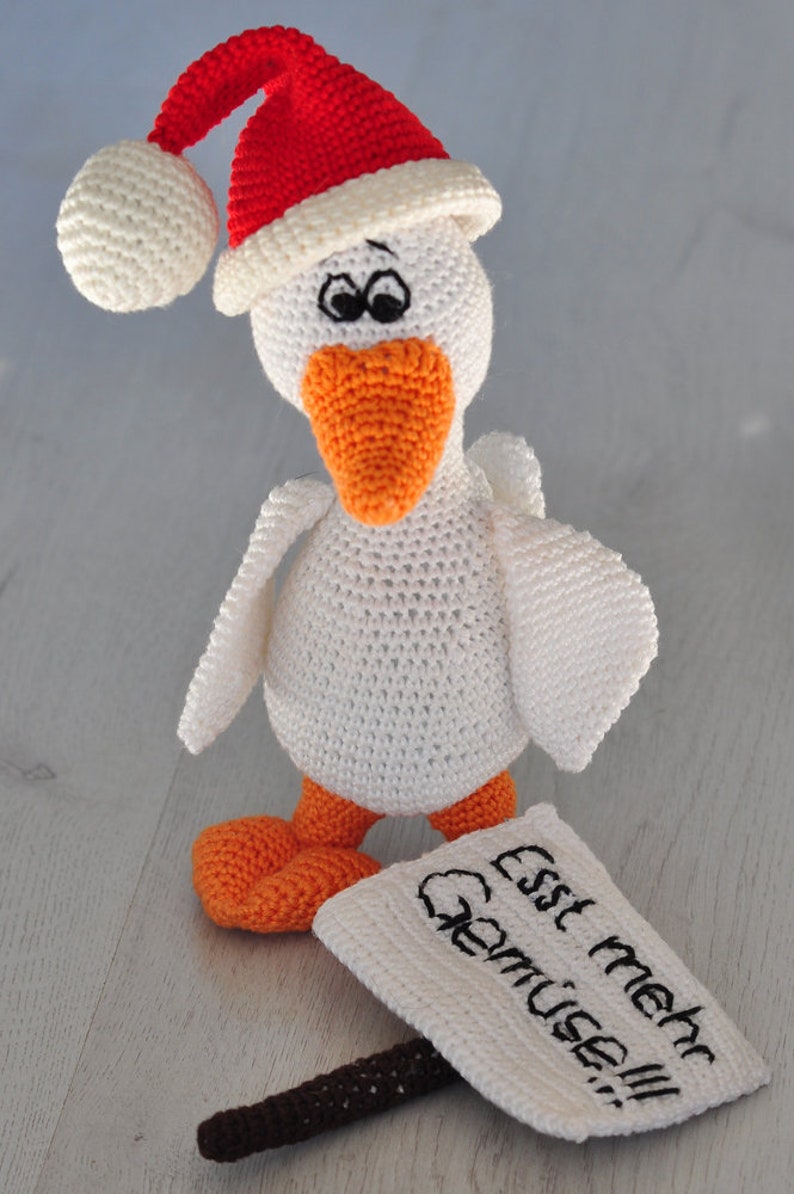 Instructions au crochet, modèle, patron au crochet, crochet, amigurumi, crochet, allemand, anglais, Deutsch, oie, oie, noël, pdf image 2