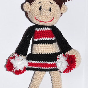 Crochet instructions, template, crochet pattern, crochet, amigurumi, crocheted, German, English, Deutsch, Cheerleading, Cheerleader, E-book, pdf image 2