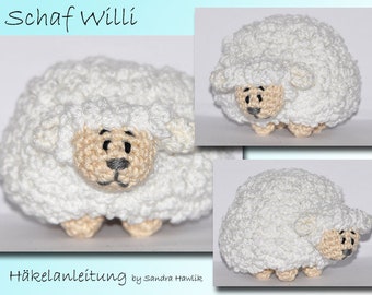 Patron au crochet, gabarit, amigurumi, crochet, allemand, allemand, mouton, PDF