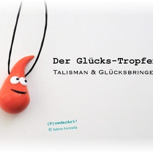 Glücks-Tropfen in orange / Glücksbringer & Talisman / Geschenke für Freundin image 1