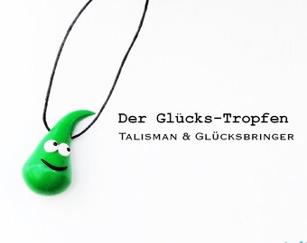 Glücks-Tropfen in grün / Glücksbringer & Talisman / Geschenk zum neuen Jahr