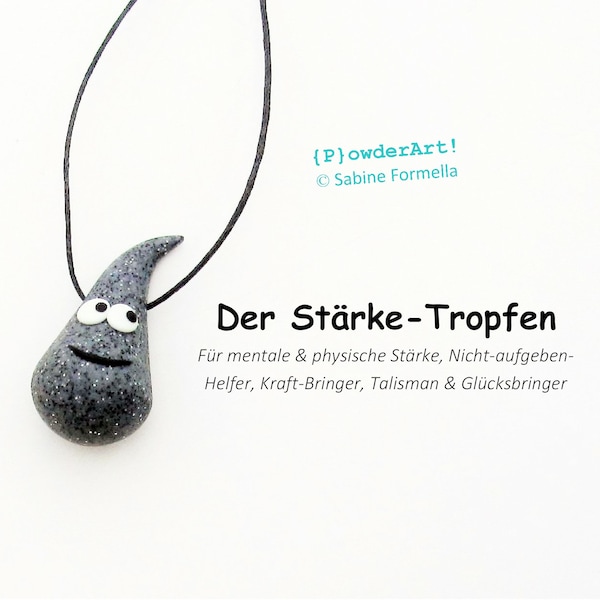 Stärke-Tropfen in granit grau / Glücksbringer & Talisman / Geschenk für Männer