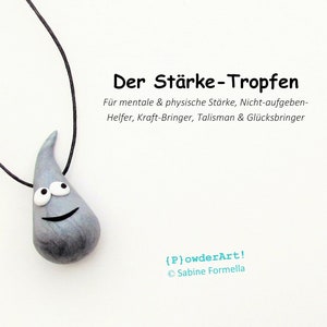 Stärke-Tropfen in silber-metallic / Glücksbringer & Talisman / Geschenk für Männer Bild 1