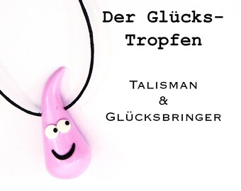 Glücks-Tropfen in rosa / Glücksbringer & Talisman / Weihnachtsgeschenke für Enkeltochter