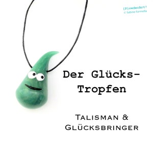 Glücks-Tropfen in jade-grün / Glücksbringer & Talisman Silvester Bild 1