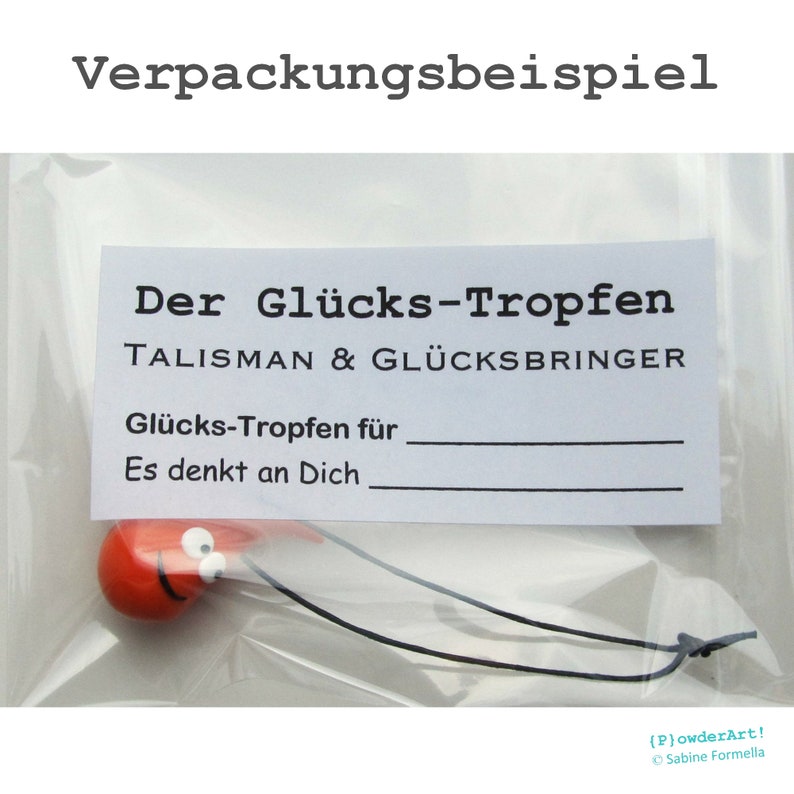 Glücks-Tropfen in glitzer-violett / Glücksbringer & Talisman / Geschenke für Freundinnen Bild 2