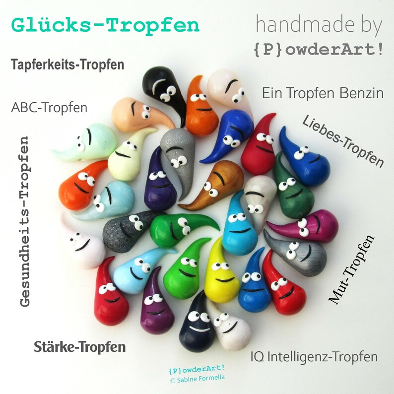 Glücks-Tropfen in glitzer-violett / Glücksbringer & Talisman / Geschenke für Freundinnen Bild 4