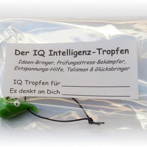 IQ Intelligenz-Tropfen in apfelgrün / Glücksbringer & Talisman / Geschenk zur Prüfung Bild 2