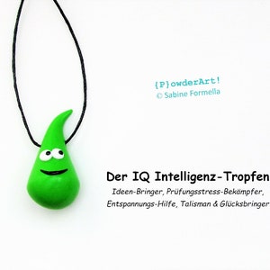 IQ Intelligenz-Tropfen in apfelgrün / Glücksbringer & Talisman / Geschenk zur Prüfung Bild 1