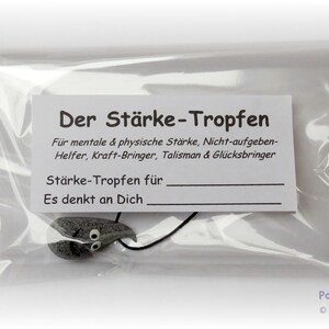 Stärke-Tropfen in silber-metallic / Glücksbringer & Talisman / Geschenk für Männer Bild 2