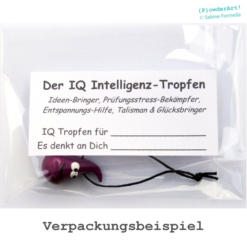 Zur Abschlussprüfung IQ Intelligenz-Tropfen in silber-metallic / Glücksbringer & Talisman image 2