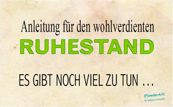 druck anleitung fur den wohlverdienten ruhestand in beige etsy
