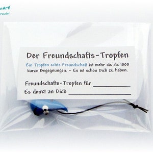 Freundschafts-Tropfen in grün / Glücksbringer & Talisman / Geschenk für die beste Freundin Bild 2