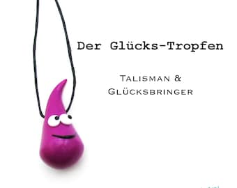 Talisman Glücks-Tropfen in purpur / Glücksbringer Silvester