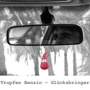 Glücksbringer Ein Tropfen Benzin & gute Fahrt in dunkelblau / Geschenk neues Auto image 3