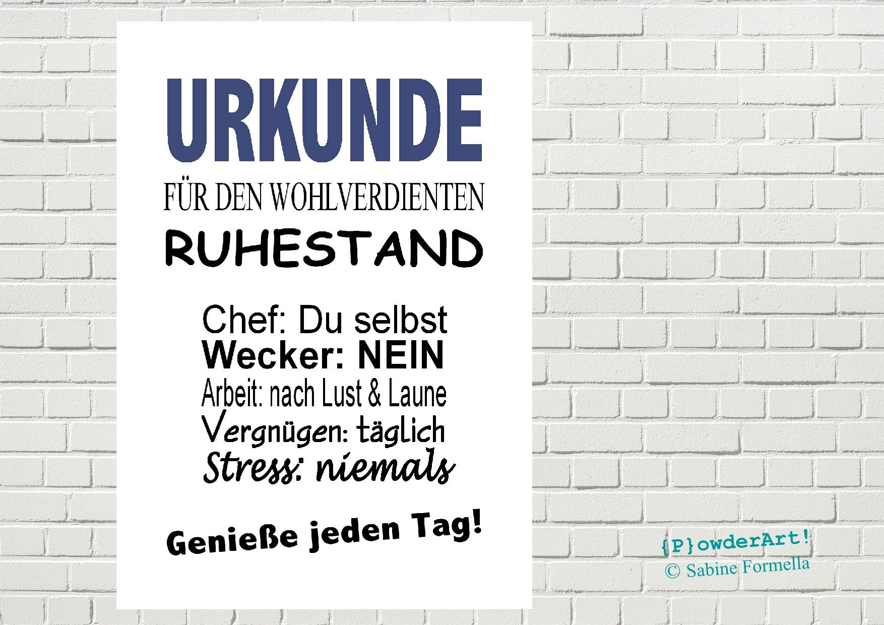 Urkunde Wohlverdienter Ruhestand In Dunkelblau Navy Geschenk Etsy