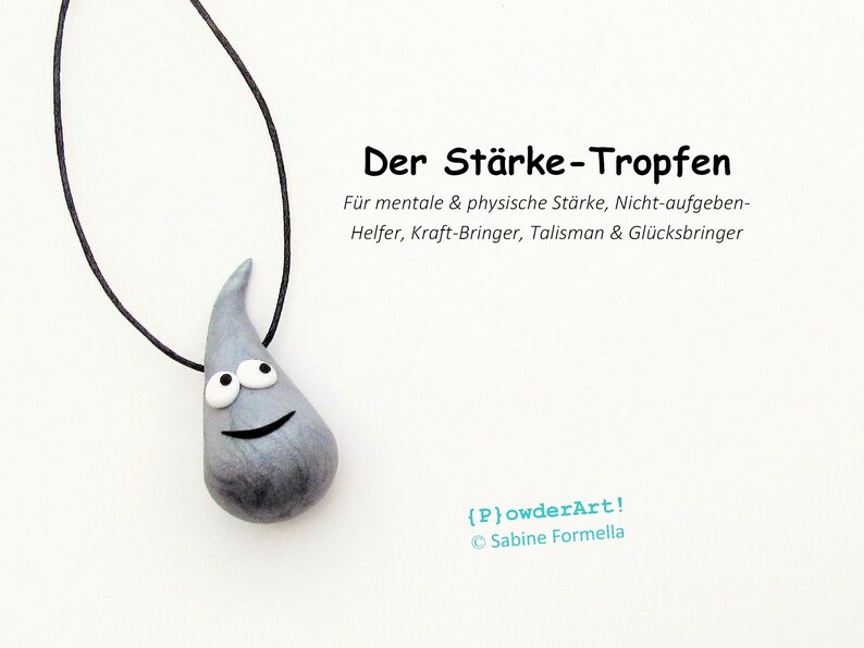 Stärke-Tropfen in silber-metallic / Glücksbringer & Talisman / Geschenk für Männer Bild 1