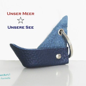 handgefertigter Schlüsselanhänger aus Leder / maritimer Anhänger / Geschenk für Schiff oder Boot zdjęcie 7