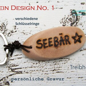 personalisierter Schlüsselanhänger mit Gravur / Treibholz / Geschenke für ihn Bild 4