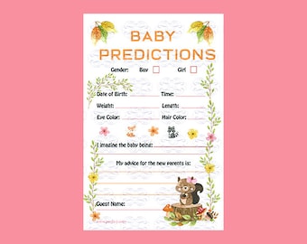 Baby Predictions - Baby Shower Game