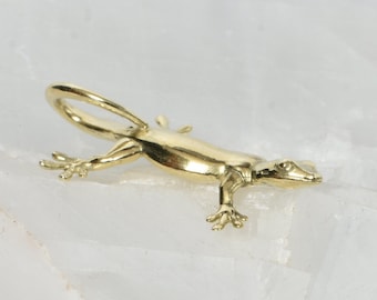 small pendant lizard gold 585, necklace pendant salamander