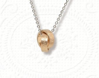 Pendant rose gold 750, wedding jewelry, customizable with hand engraving, diamond and chain