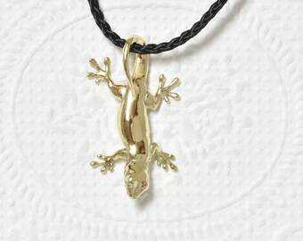 small pendant lizard gold 585, pendant salamander