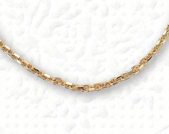 Gold chain, solid 585, thickness 1.7 mm, length 43 cm, rich gold