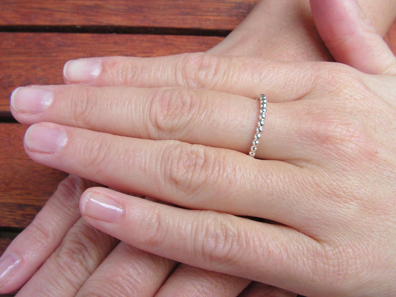 Bead ring silver or blackened silver, thickness 2 mm Silver