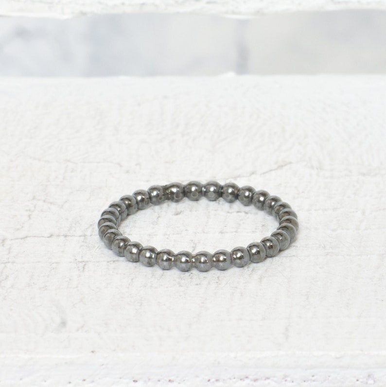 Bead ring silver or blackened silver, thickness 2 mm Black