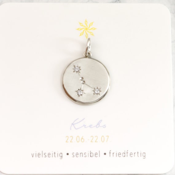Anhänger Sternzeichen Jungfrau Stickerei ca.7,5 cm