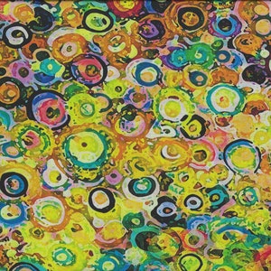 Tessuto patchwork "Yellow Splashes" di Peter Parling per Stoffabrics