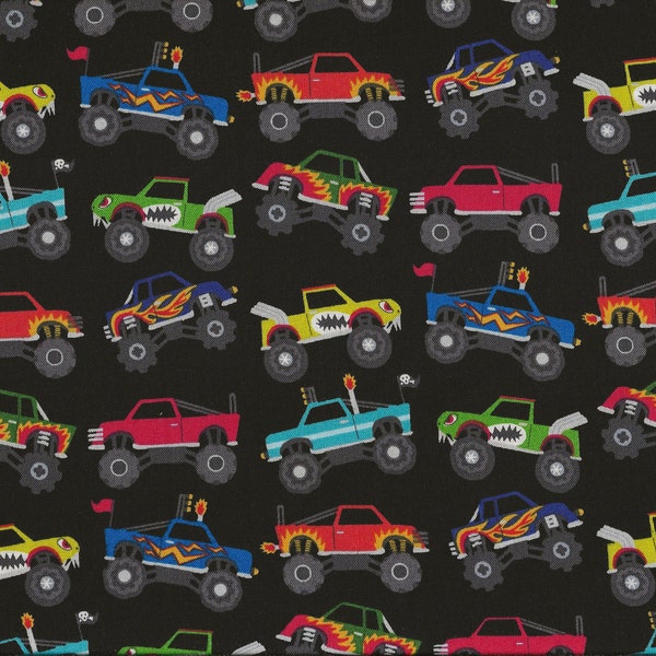 Tissu patchwork "Monster Mash Trucks"