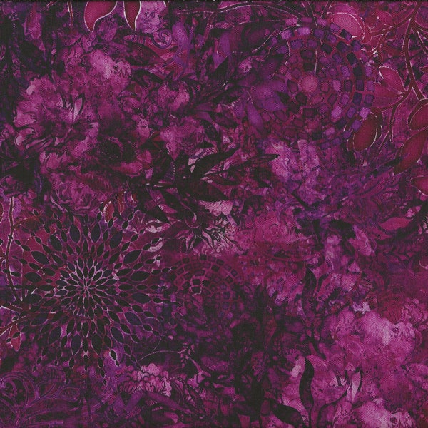 Patchworkstoff  " Floralessence Ombre " purpur, QT Fabrics 28441 VM, Dan Morris