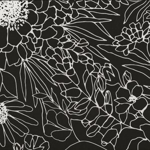 Tela, Disegni Alli k, Illustrazioni, Fiori, bianco e nero,