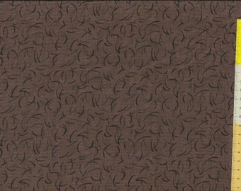 Patchwork fabric " Change Of Seasons Walnut " Seasonal change, strokes on brown background