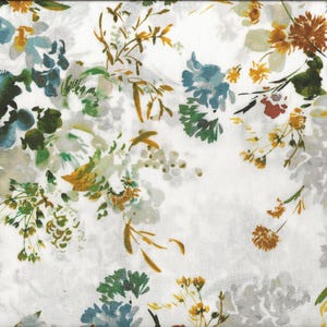 Patchwork fabric &quot;Wildflower&quot; meadow flowers on a light background, Windham Fabrics,