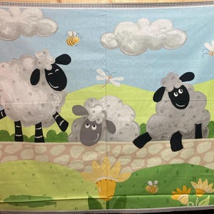 Patchworkstoff " Lew the Ewe " Susybee , Schafe, Panel,Kinderpanel