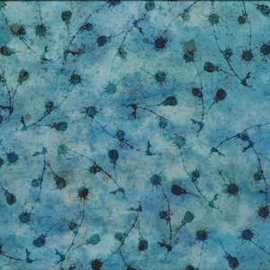 Patchworktyg "Sunset Blooms" blåturkos