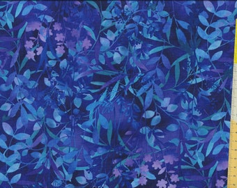 Tessuto patchwork "Dragonfly Lagoon" erbe in blu