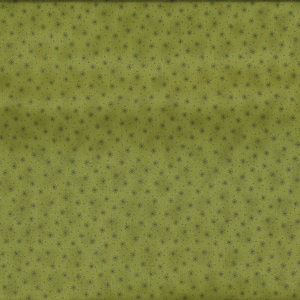 Könnte beinhalten: Ein grüner Stoff mit einem sich wiederholenden Muster aus kleinen, dunkelgrauen Sternen.