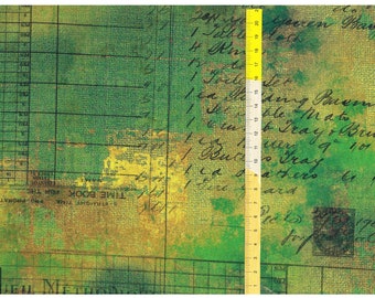 Tkanina patchworkowa „Porzucona, główne metody - Moss, Tim Holtz”